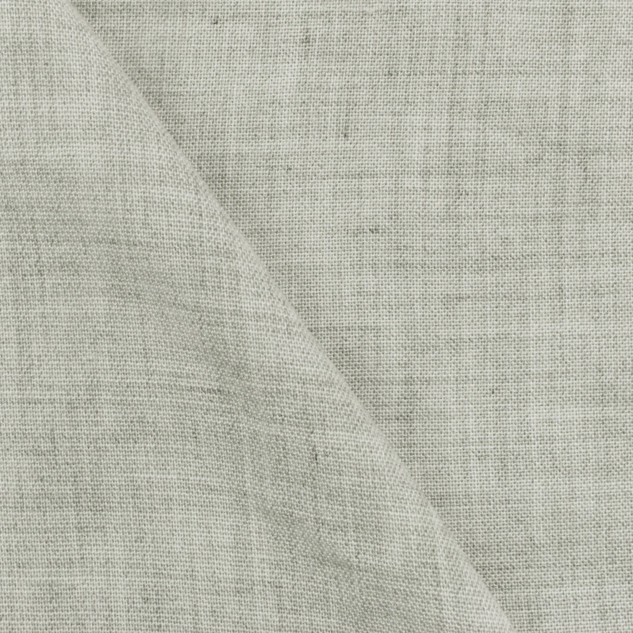 1 3/4 YD PC-Light Gray-White Cotton-Rayon Cross Hatch Woven Fabric