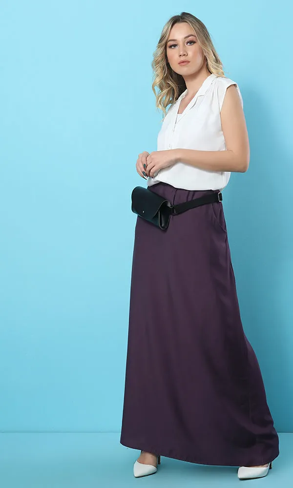 34034 Buttoned Solid Basic Shirt - White