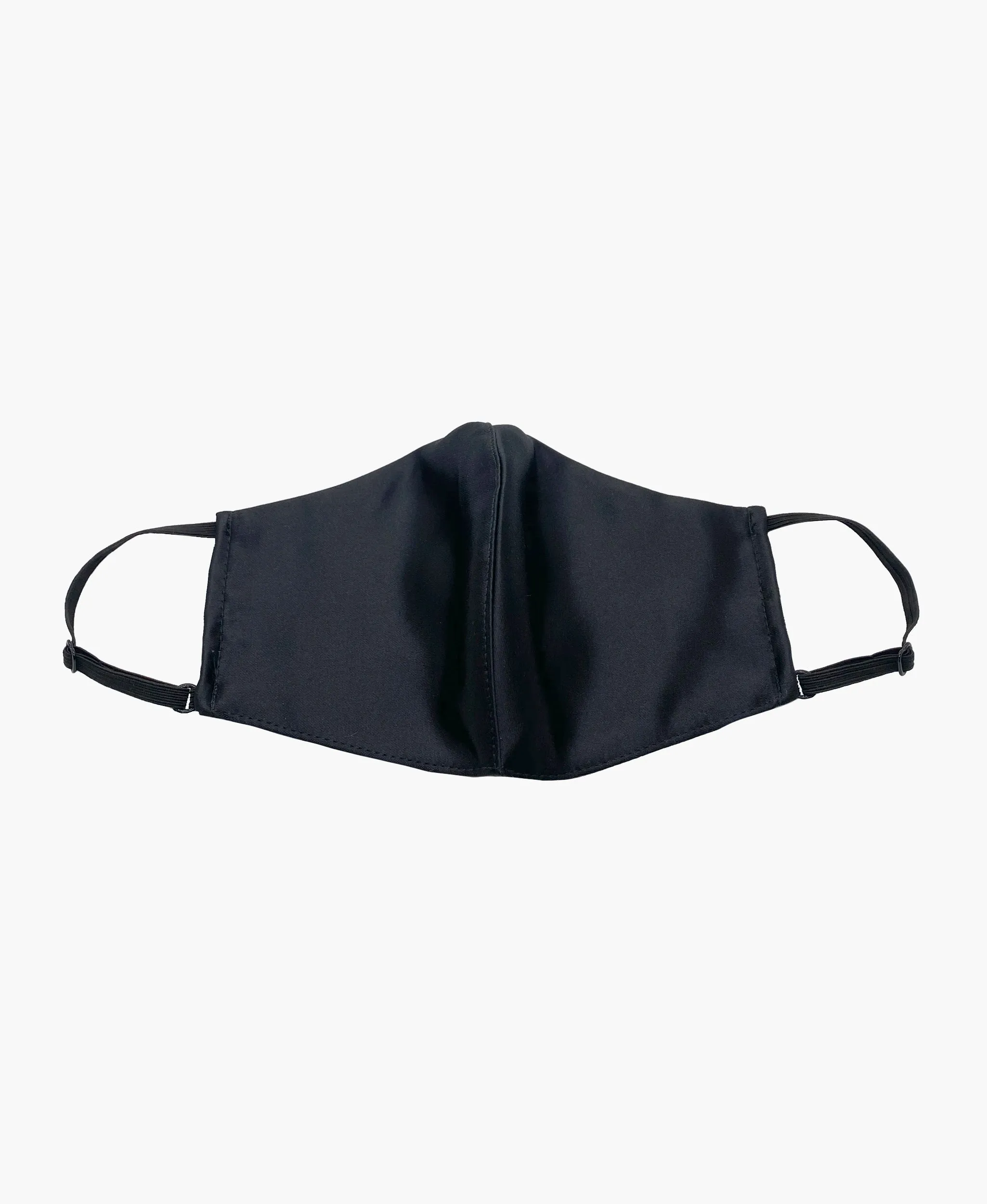 Adjustable Black Satin Mask