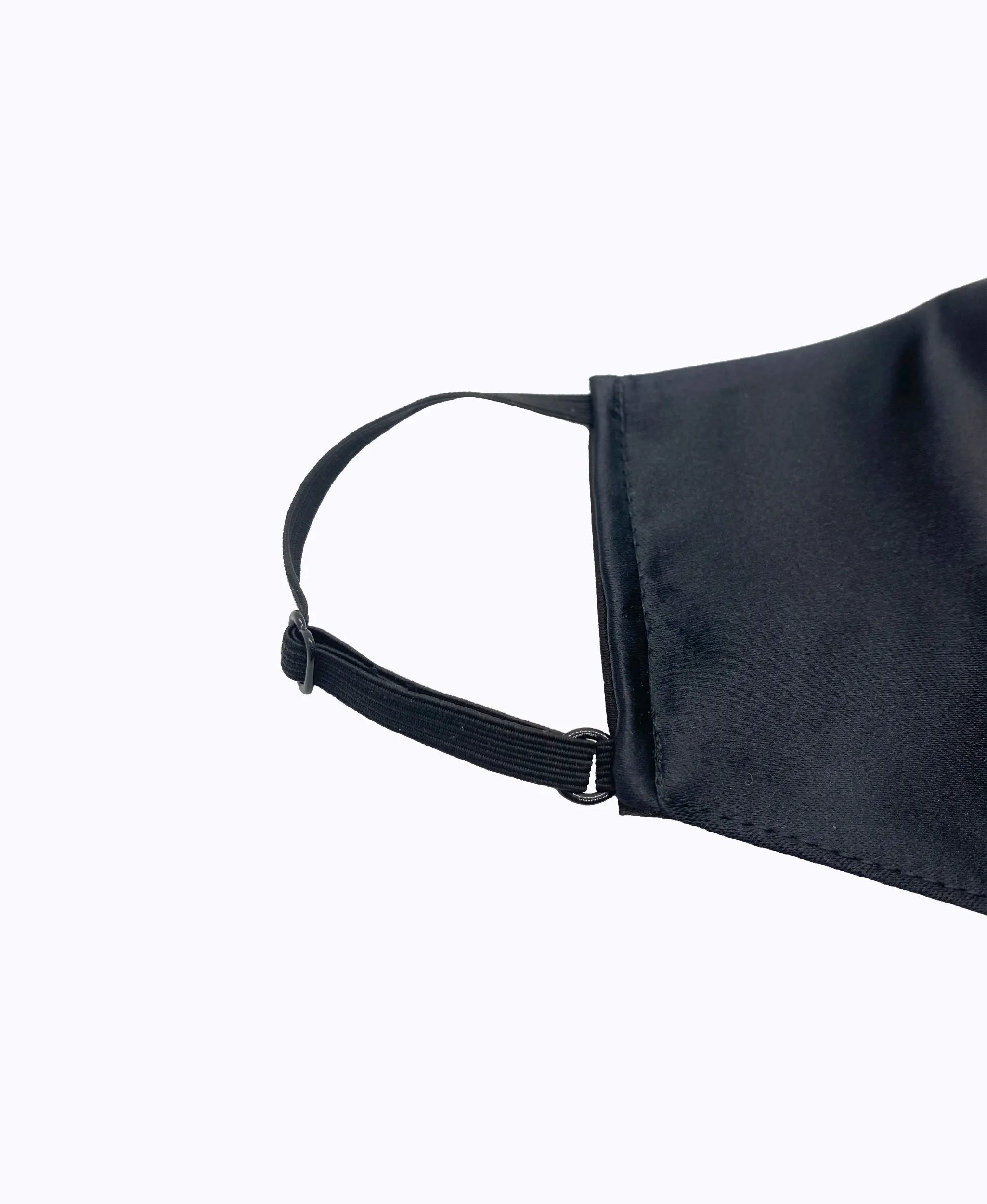 Adjustable Black Satin Mask