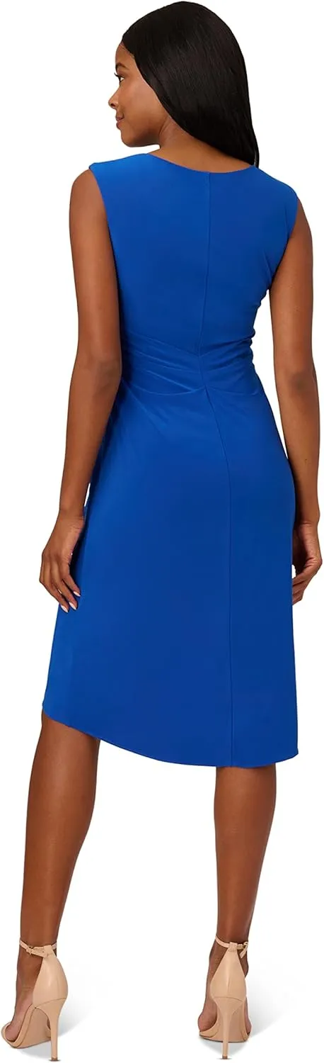 Adrianna Papell Women's Draped Jersey Asymmetric Dress