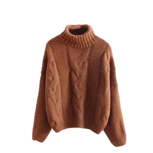 Autumn Winter Women Fashion Sweater Basic Female Pullover Batwing Sleeve Solid Color Femme Casual Knitted Streetwear