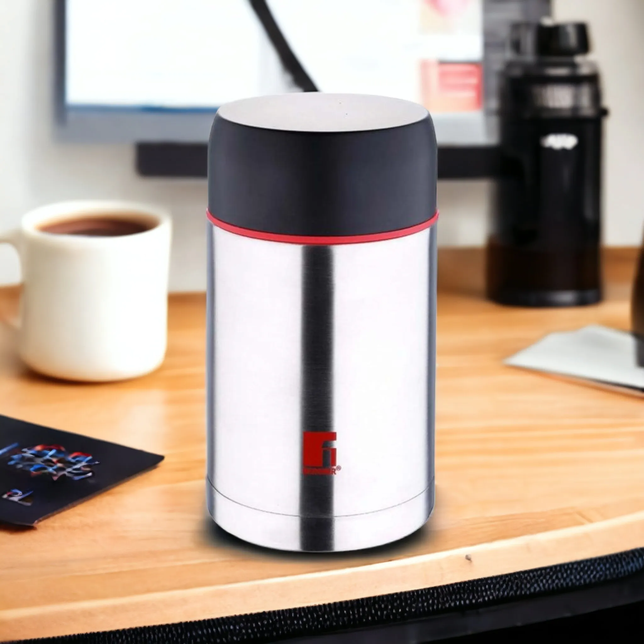 Bergner Vacuum Travel Flask 1L Matte Stainless Steel SGN2221