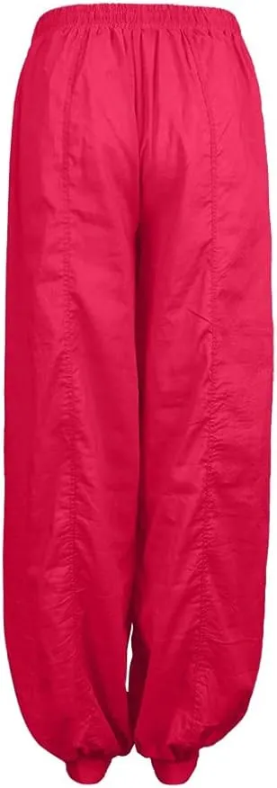 Black Linen Pants Women Plus Size Beach Baggy Wide Leg Pants with Pockets Solid Business Palazzo Pants for Women