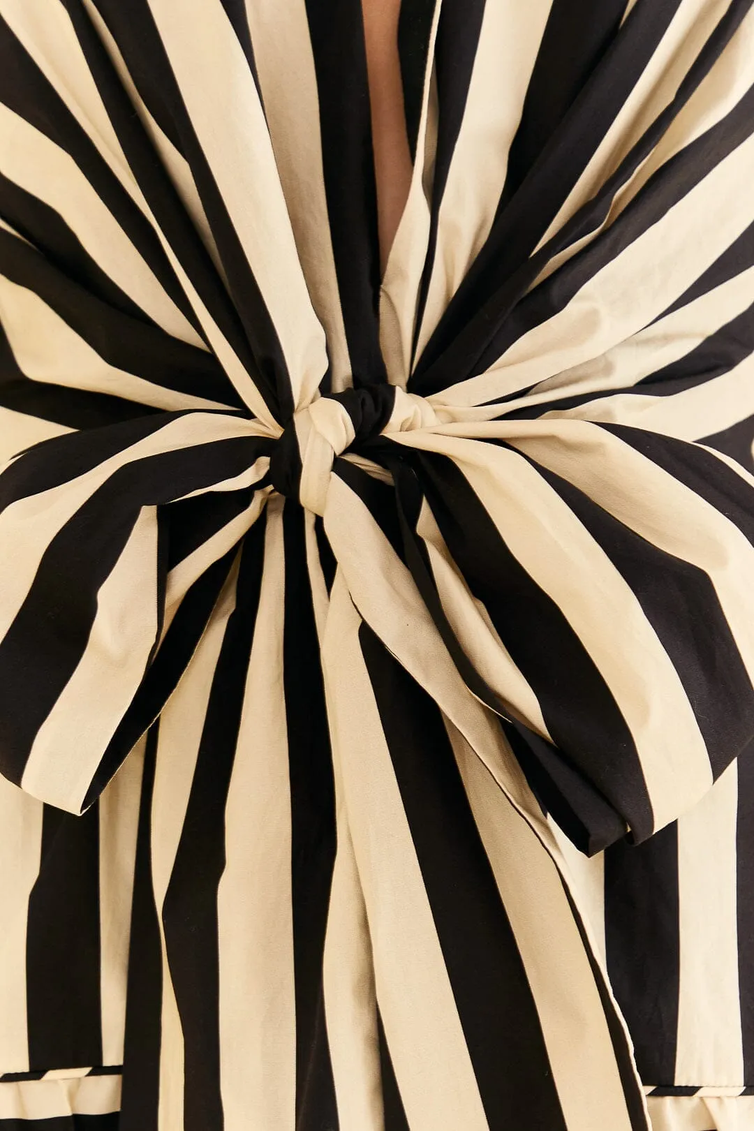 Black Mixed Stripes Short Sleeve Mini Dress