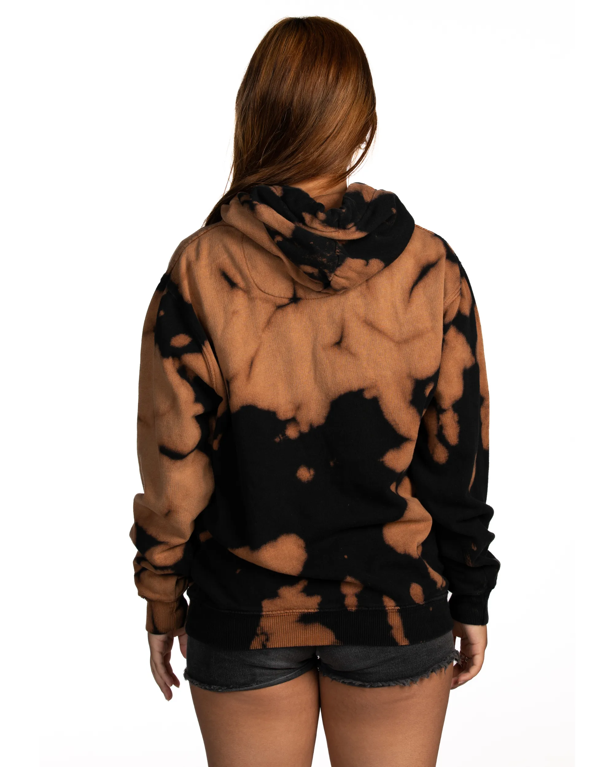Bleach Wash Premium Fleece Hoodie - Gobi