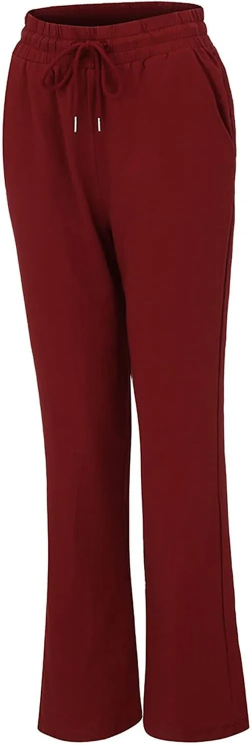 BZGTZT Linen Pants for Women Summer Casual Loose Drawstring Elastic High Waist Comfy Trousers Straight Leg Long Lounge Pant