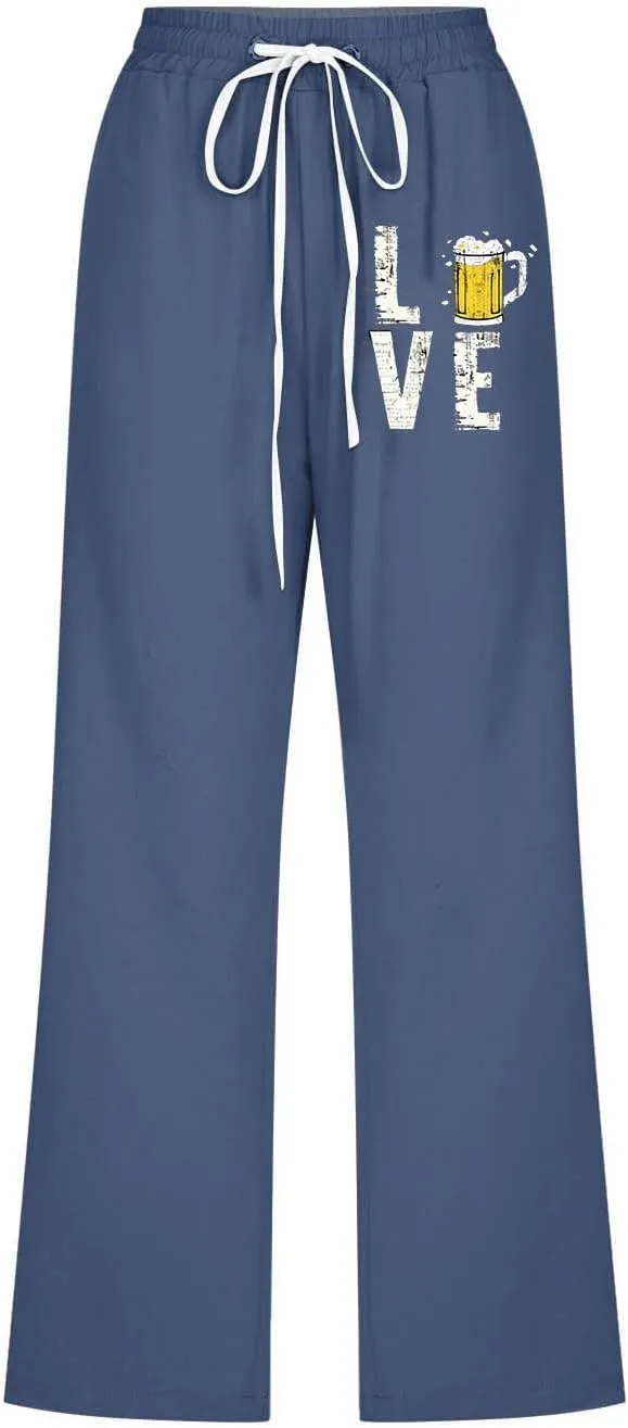 Capris Pants for Women Linen 3/4 Pants Wide Leg Capris Lightweight Baggy Cropped Trousers Beach Outfits for Women
