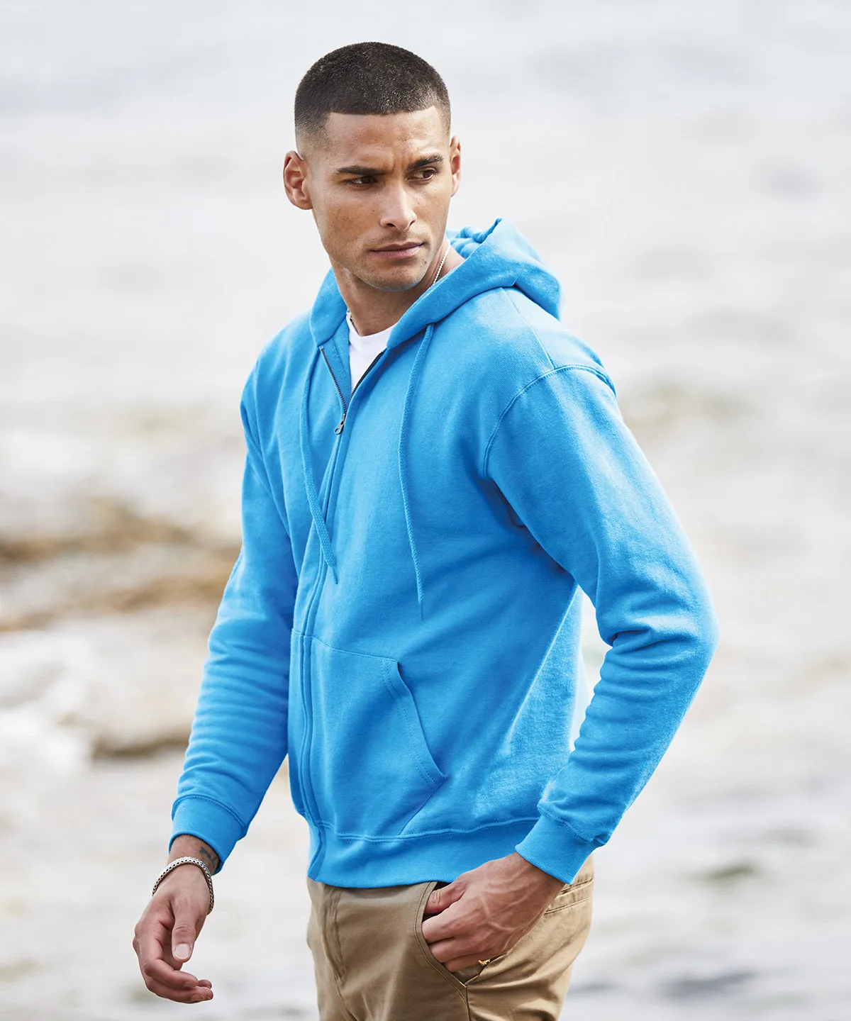 Classic 80/20 hooded sweatshirt jacket | Black