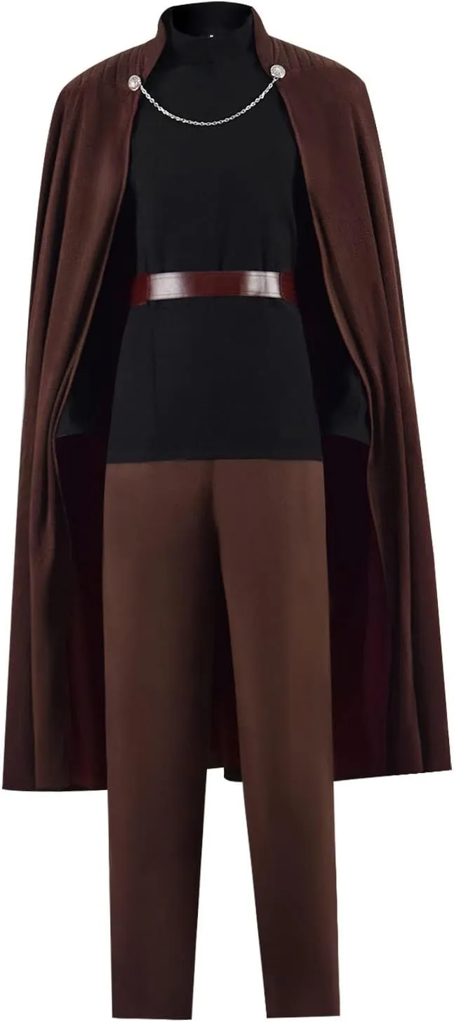 Count Dooku Cosplay Costume Men Count Dooku Tops Pants Cloak Outfits Halloween Uniform Robe
