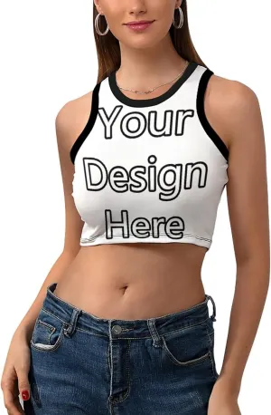 Custom Tank Top Bra Custom Yoga Vest for Women, Women's Workout Crop Top, Personalized Women Sport Bra Tight Tops