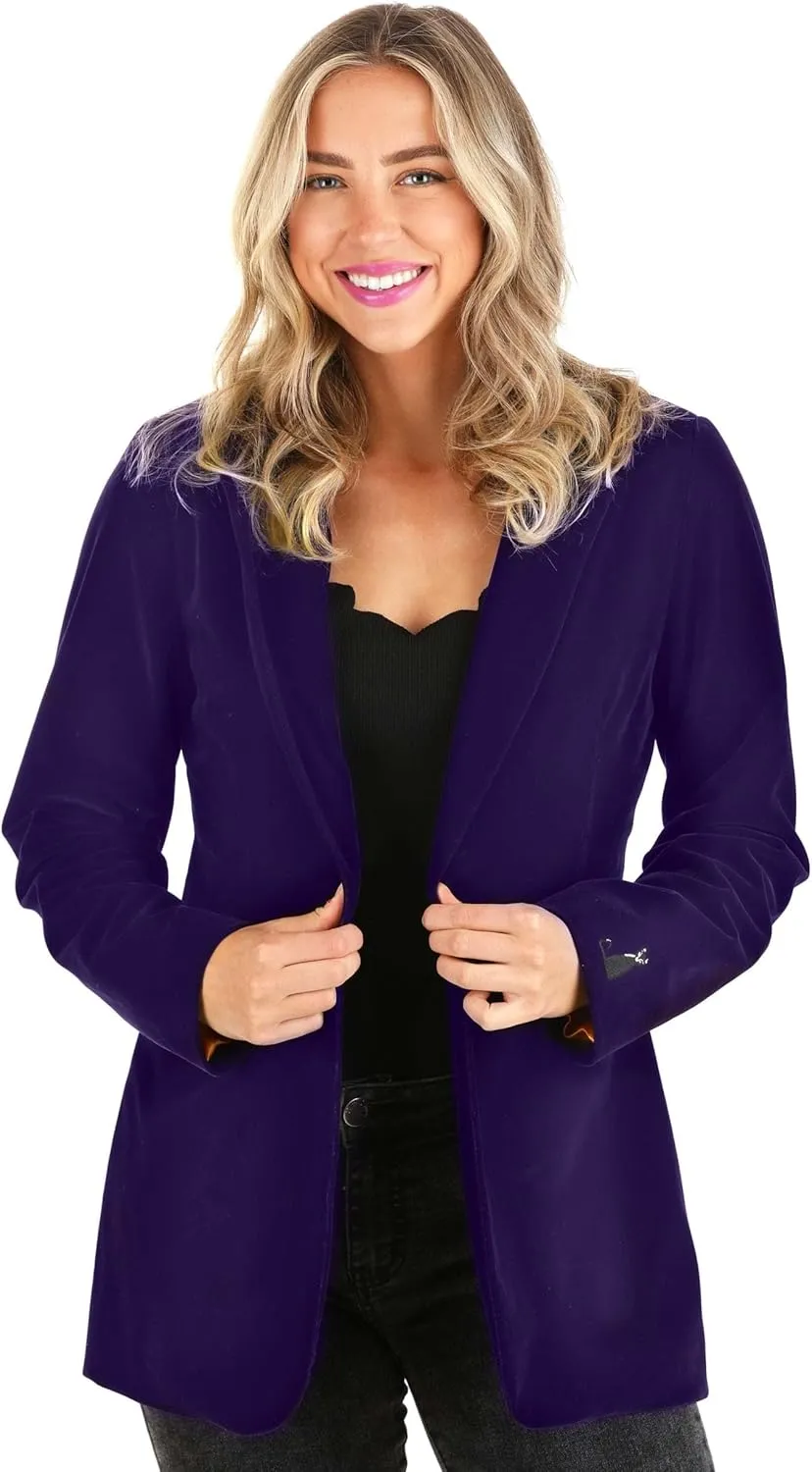 Disney Hocus Pocus Women's Purple Blazer - Officially Licensed Business Casual Jacket