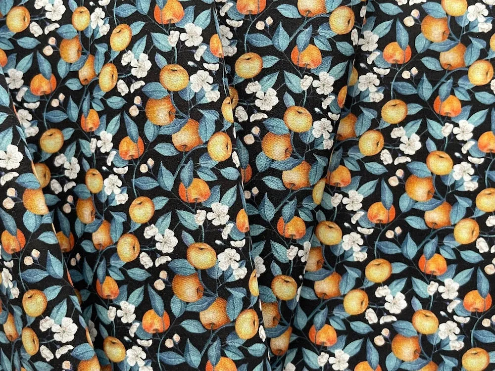 Elvington Orchard Golden Apples Liberty of London Tana Cotton Lawn (Made in Italy)