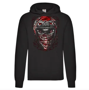 Fat Skeleton Helmet Bandana Hoodie