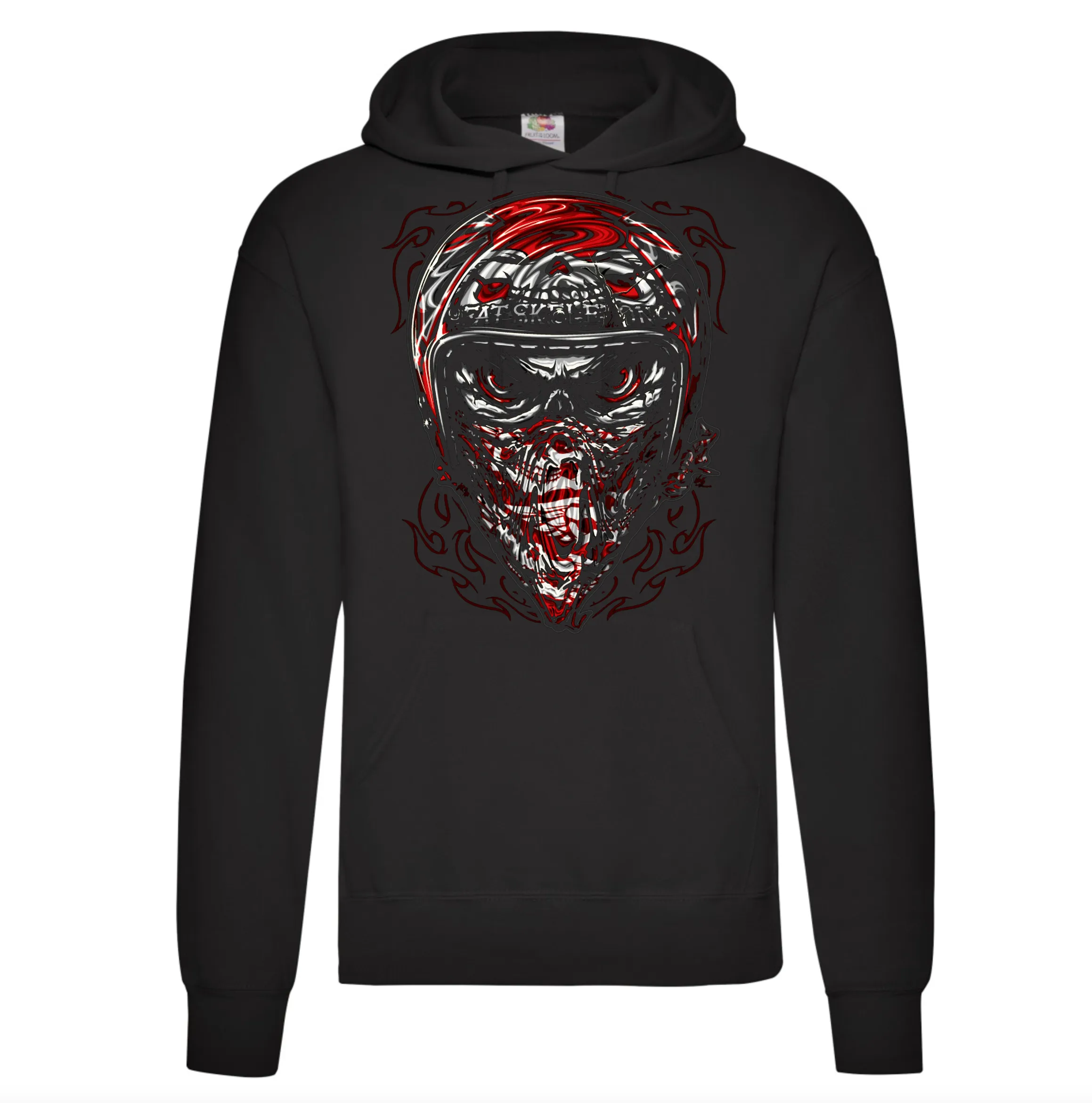 Fat Skeleton Helmet Bandana Hoodie