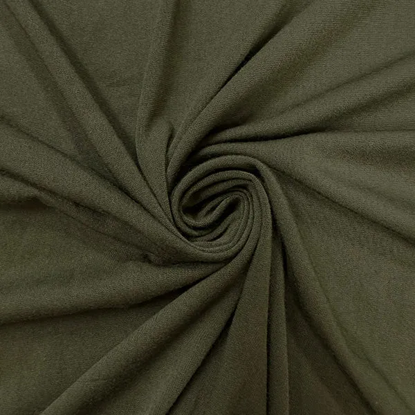 Fern Green Solid Rayon Spandex Jersey Knit Fabric