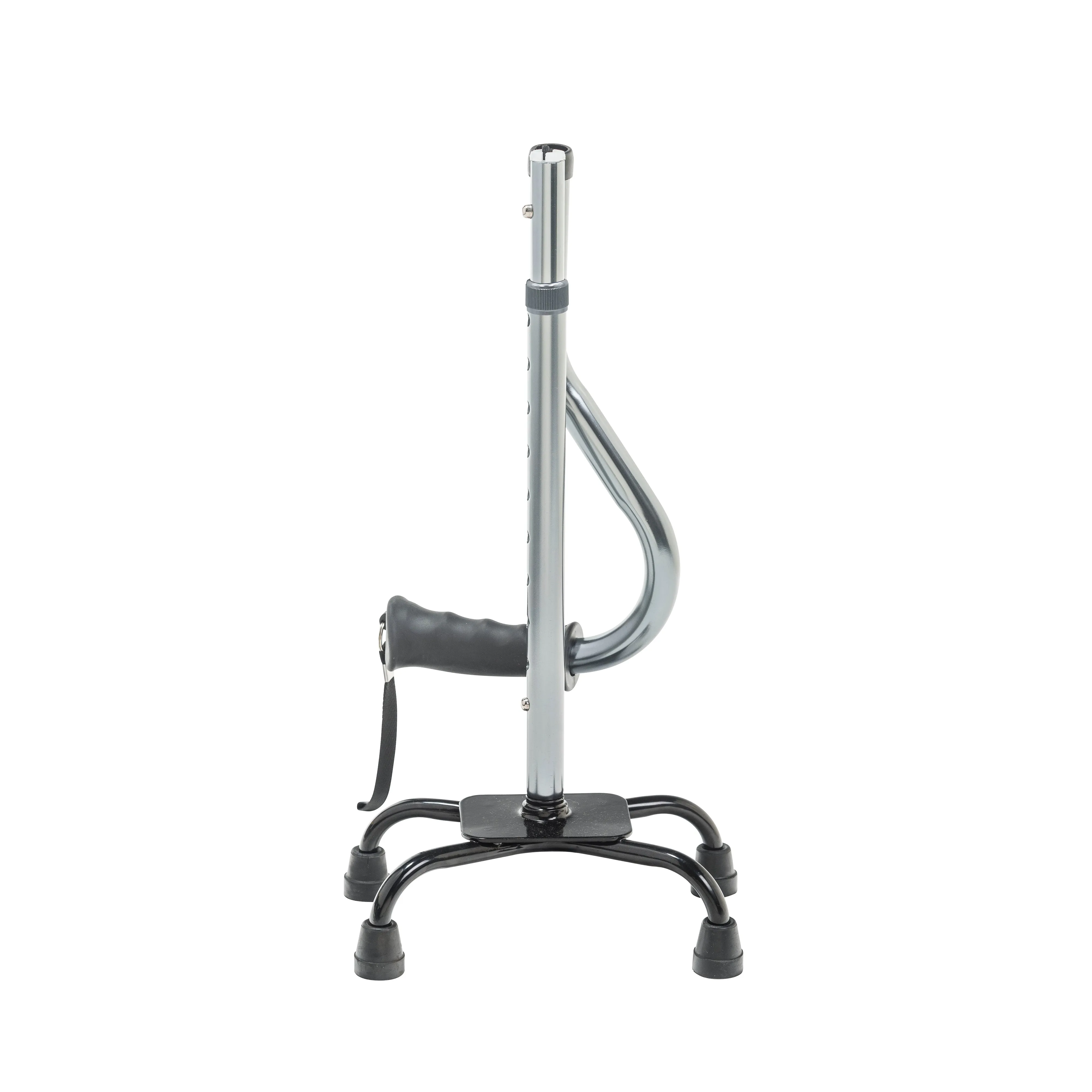 Folding Quad Cane, Small Base, Charcoal