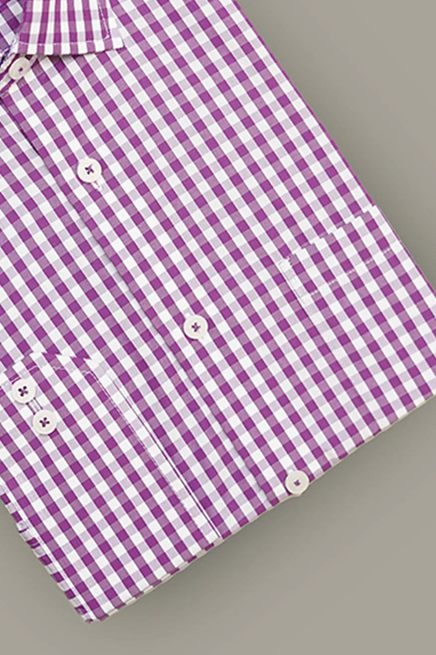 Formal Shirt - Supernova Plum Checks