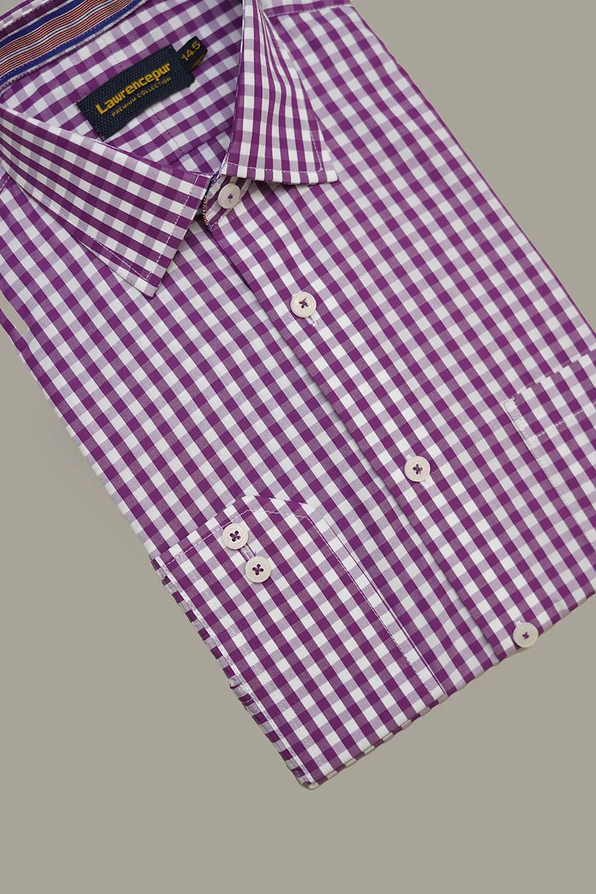 Formal Shirt - Supernova Plum Checks