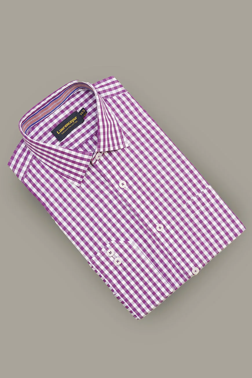Formal Shirt - Supernova Plum Checks