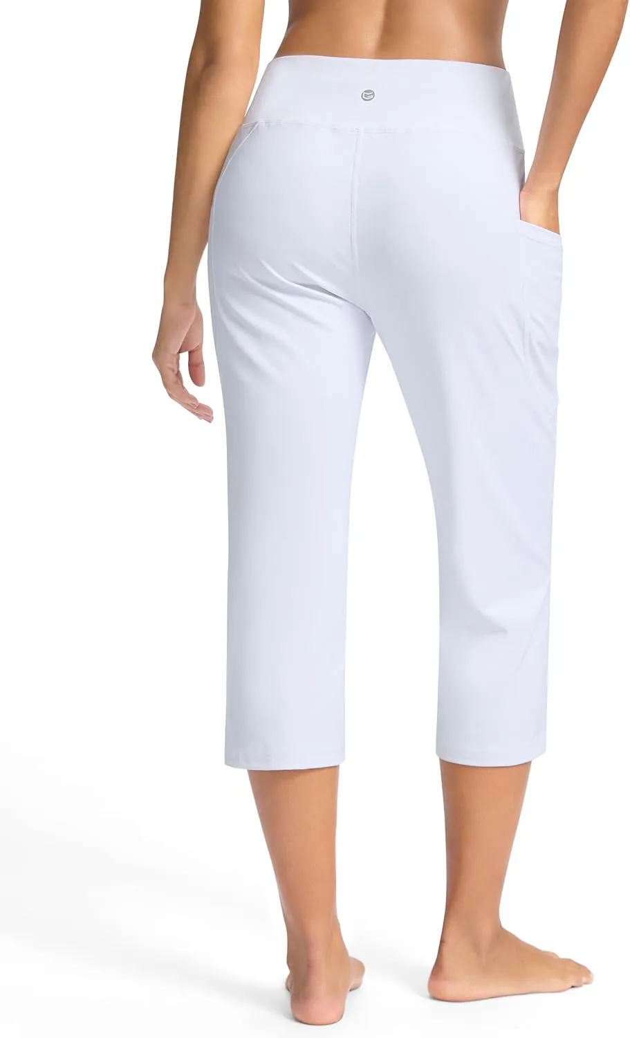 G Gradual Yoga Capri Pants for Women with Pockets High Waist Capris Leggings Tummy Control Straight Workout Summer Crop Pants