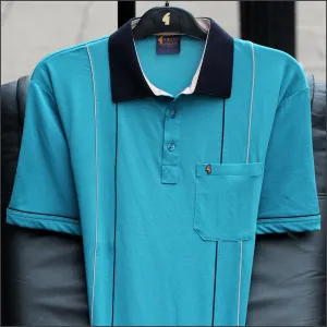Gabicci X06 Teal Pattern Polo=