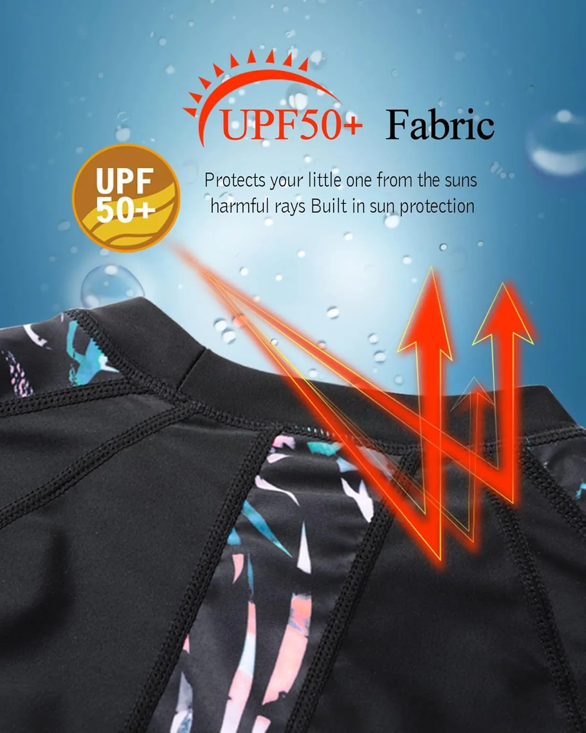 Girls Long Sleeve Swimsuits 2 Pieces Set Rash Guard Swimwear Quick Dry Surfing Wetsuit for Kids Bathing Suit 5-16 Years