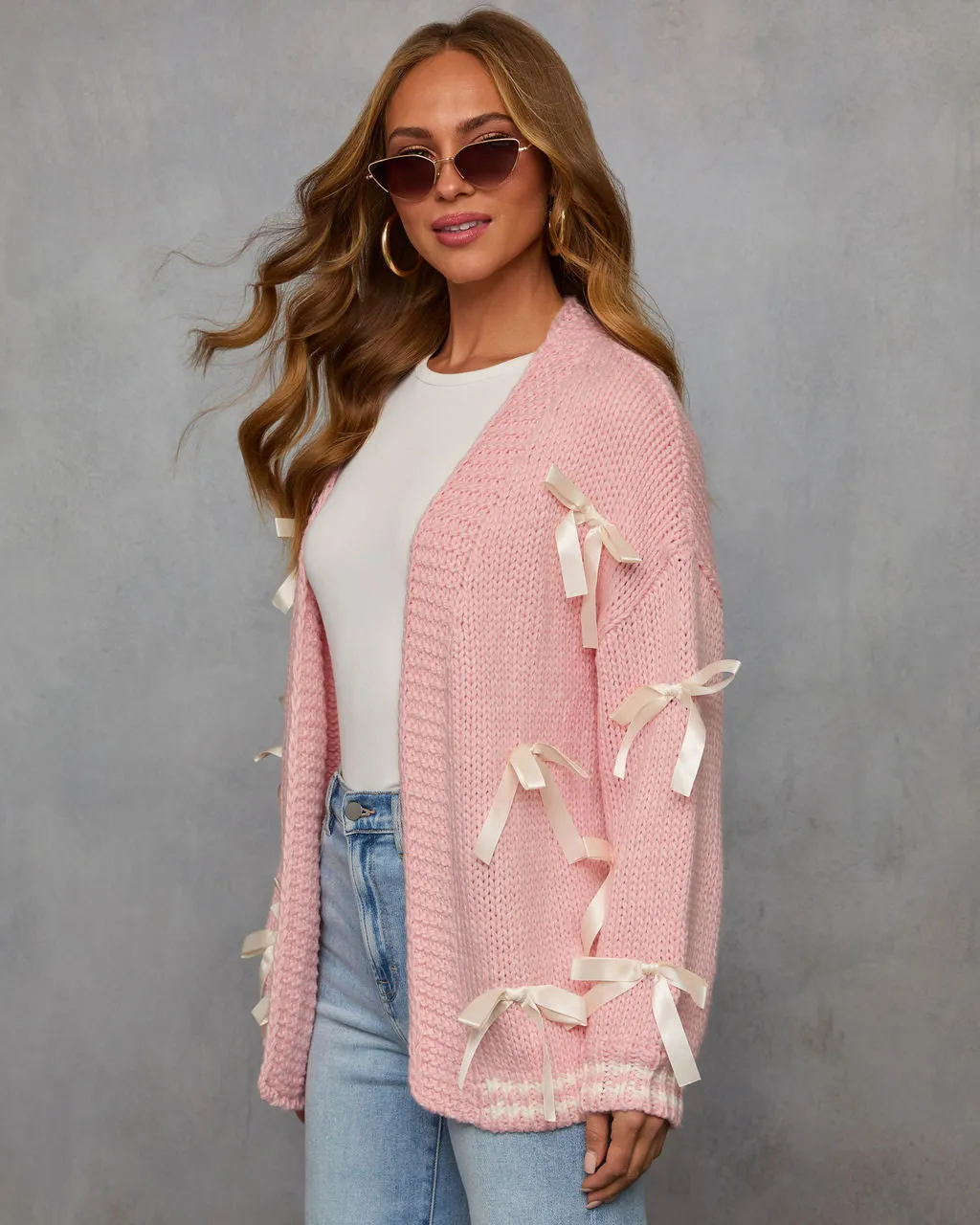 Gleeful Grace Bow Detail Cardigan