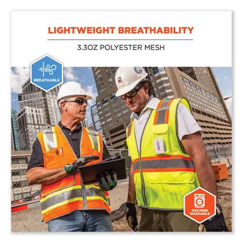 Glowear 8246z-s Single Size Class 2 Two-tone Mesh Vest, Polyester, 3x-large, Lime, Ships In 1-3 Business Days