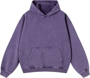 Hixiaohe Womens Oversized Hoodie Long Sleeve Sweatshirt Vintage Heavyweight Hoodies for Women Acid Wash Fall Pullover Top