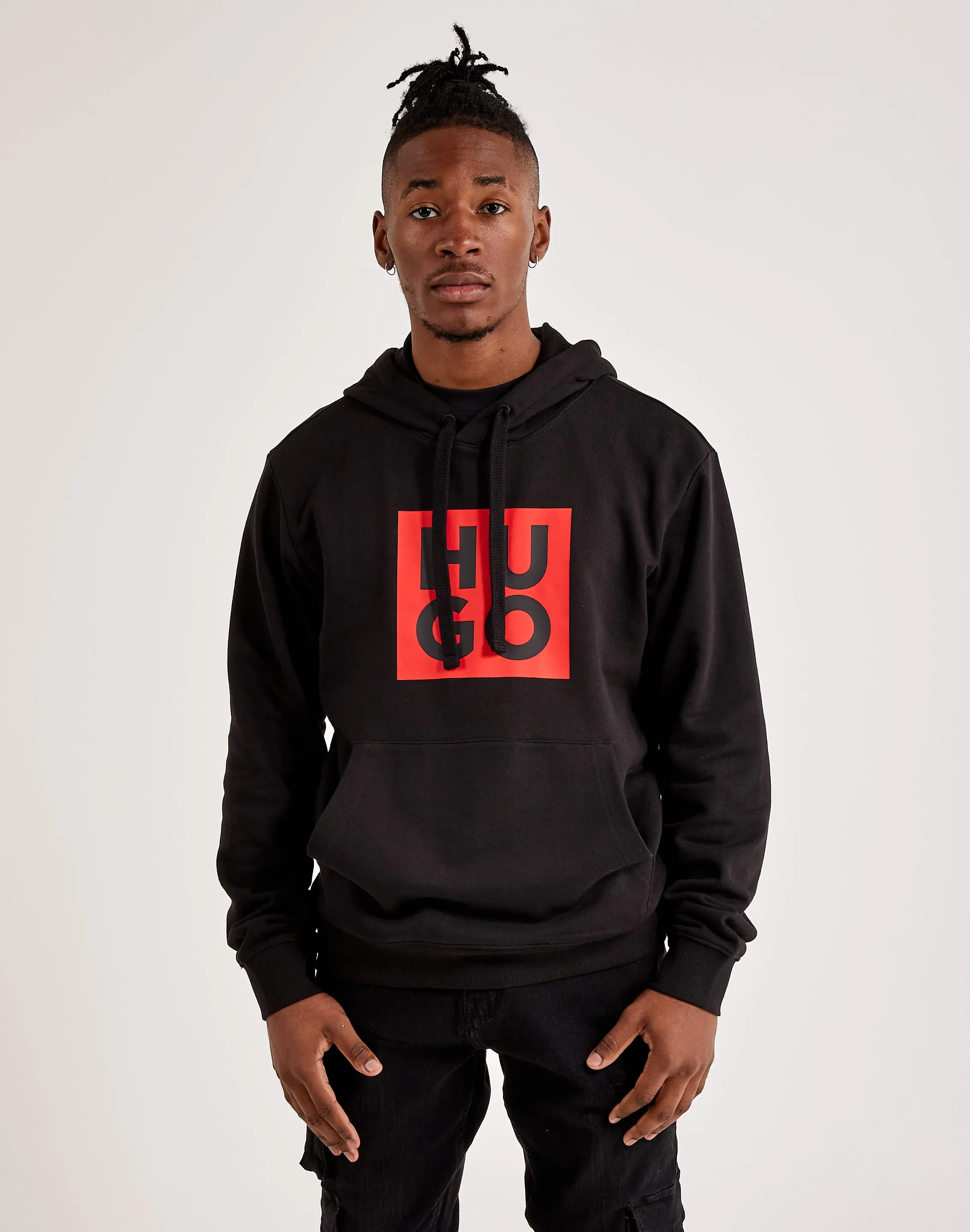 Hugo Stacked Box Logo Hoodie