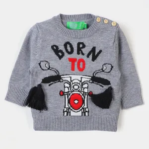 Infant Boys Sweater Born To - GREY