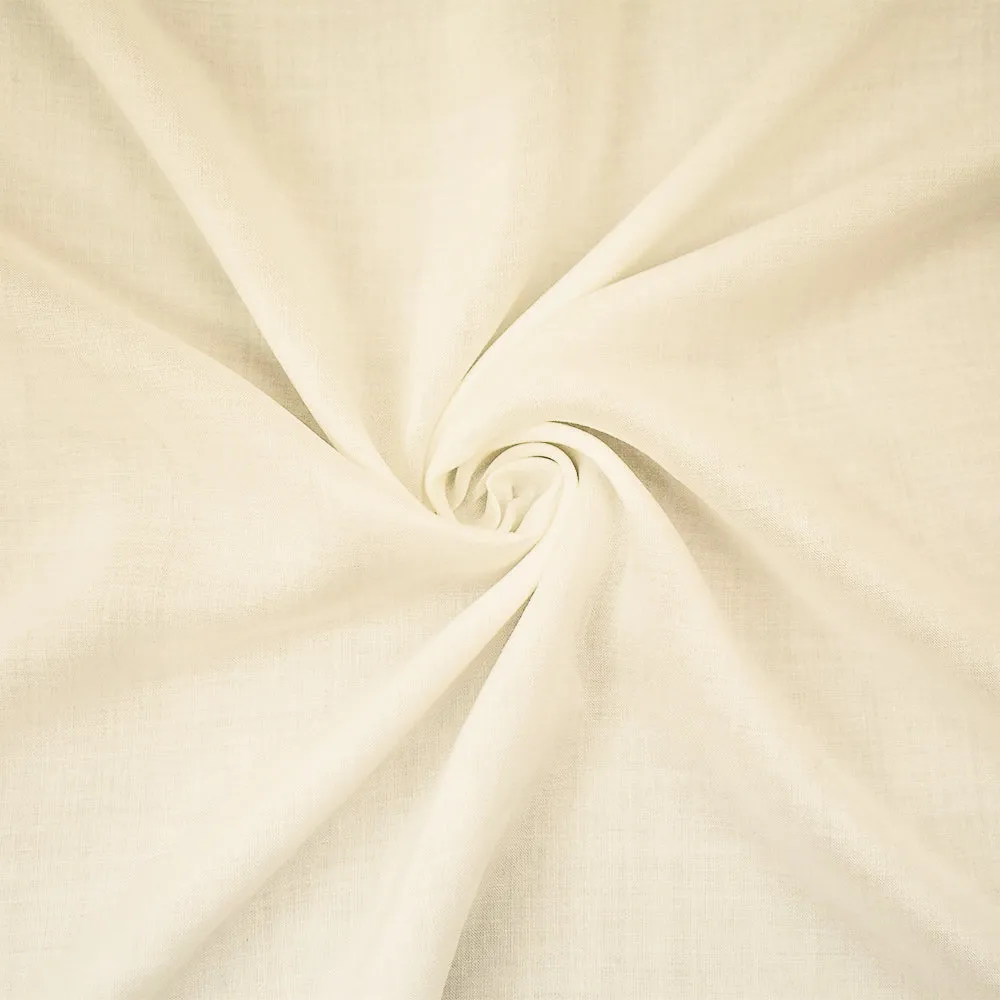 Ivory Solid Rayon Challis Woven Fabric