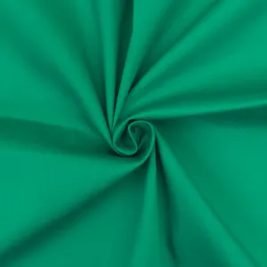 Jade Green Solid Stretch Cotton Poplin Woven Fabric