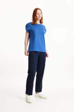 Jayne Slub Tee in Blue