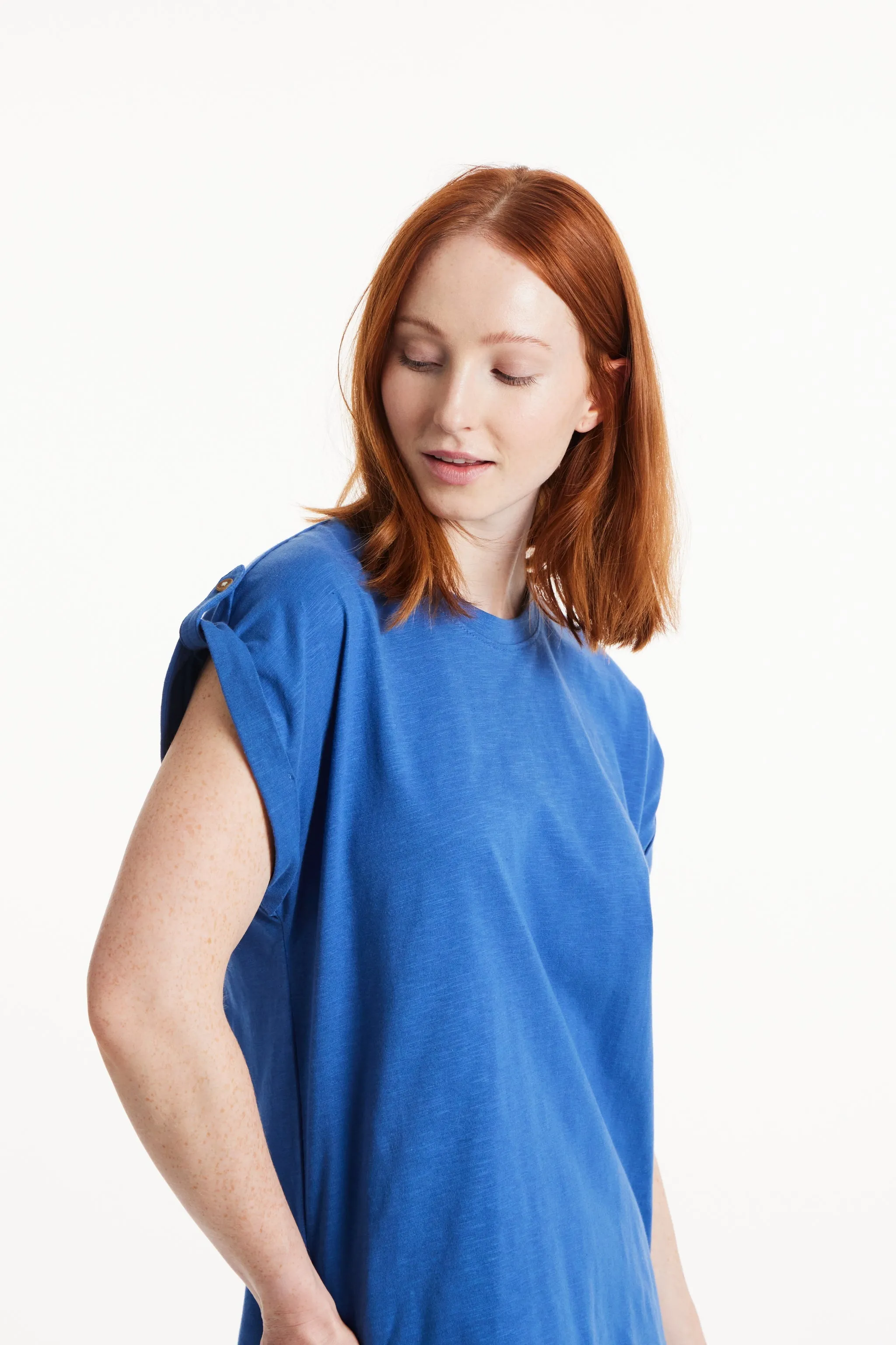 Jayne Slub Tee in Blue
