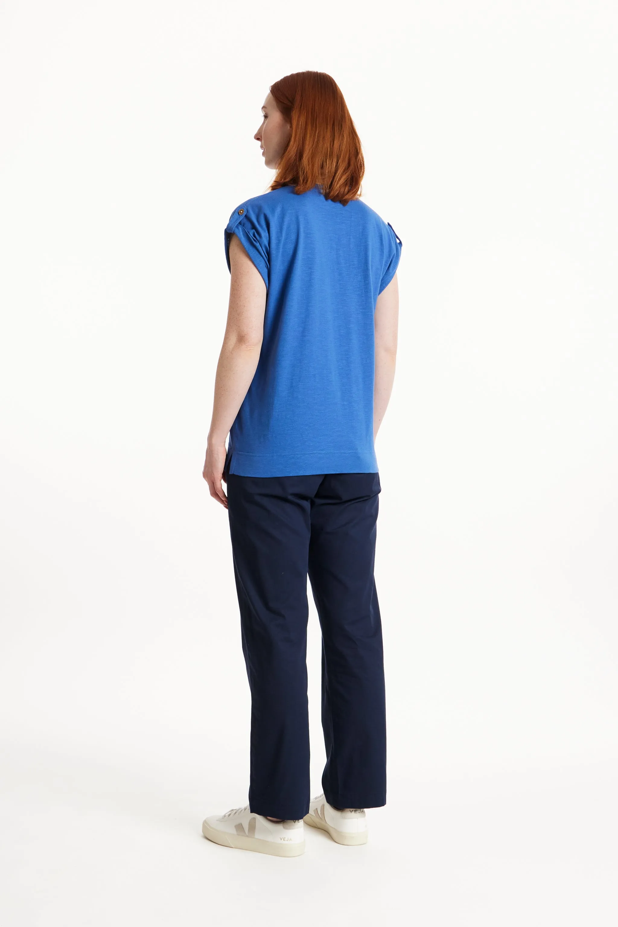 Jayne Slub Tee in Blue