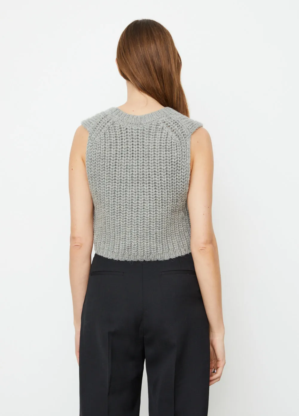 Kera Chunky Wool Rib Knit Top