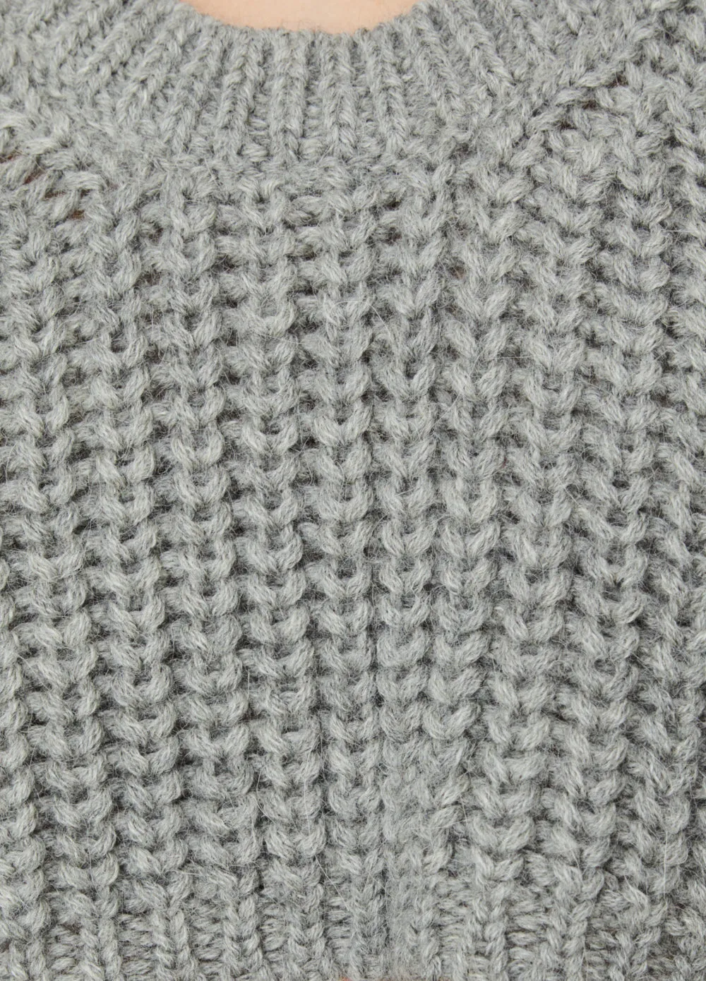 Kera Chunky Wool Rib Knit Top