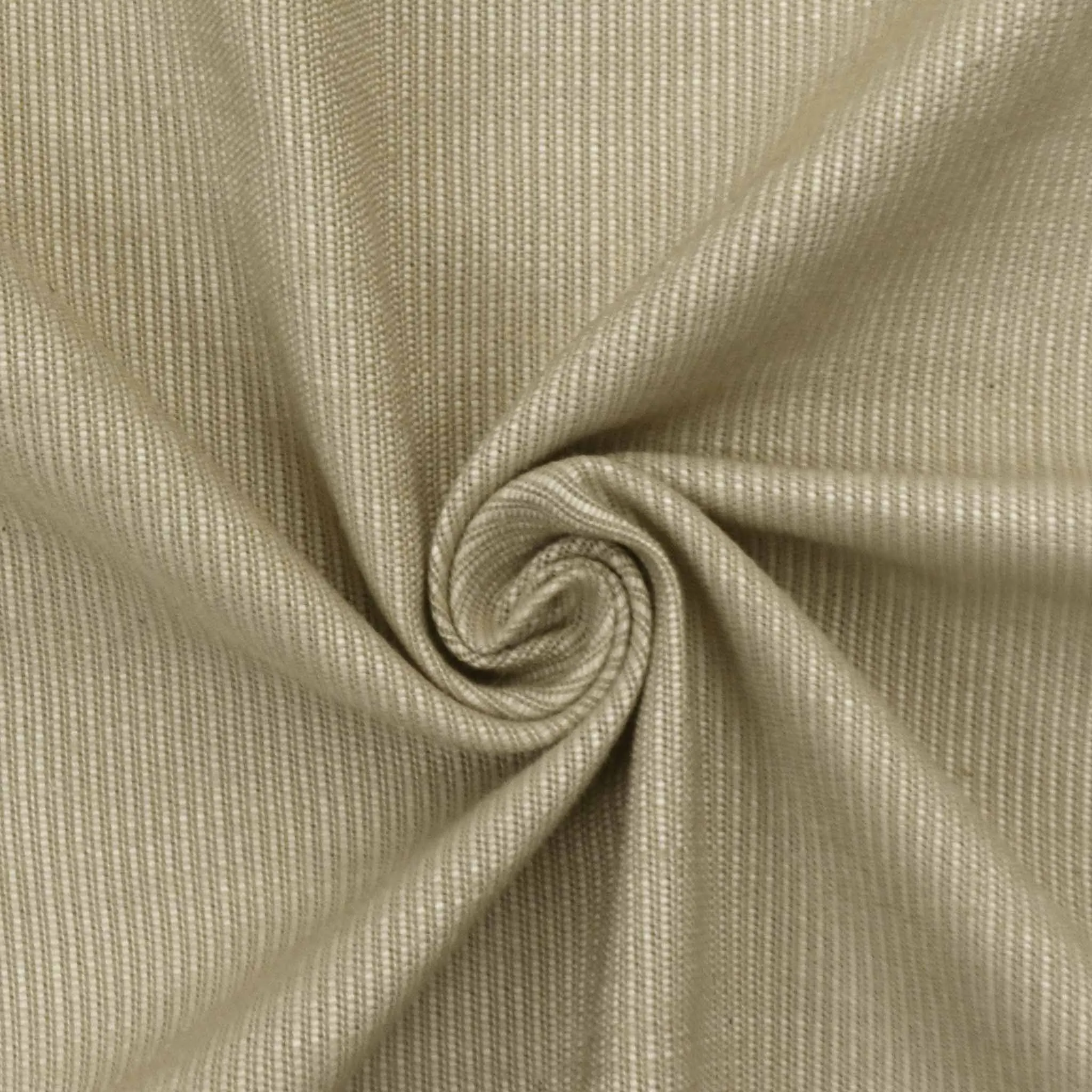 Khaki Beige Japanese Selvedge Cotton Rib Woven Fabric