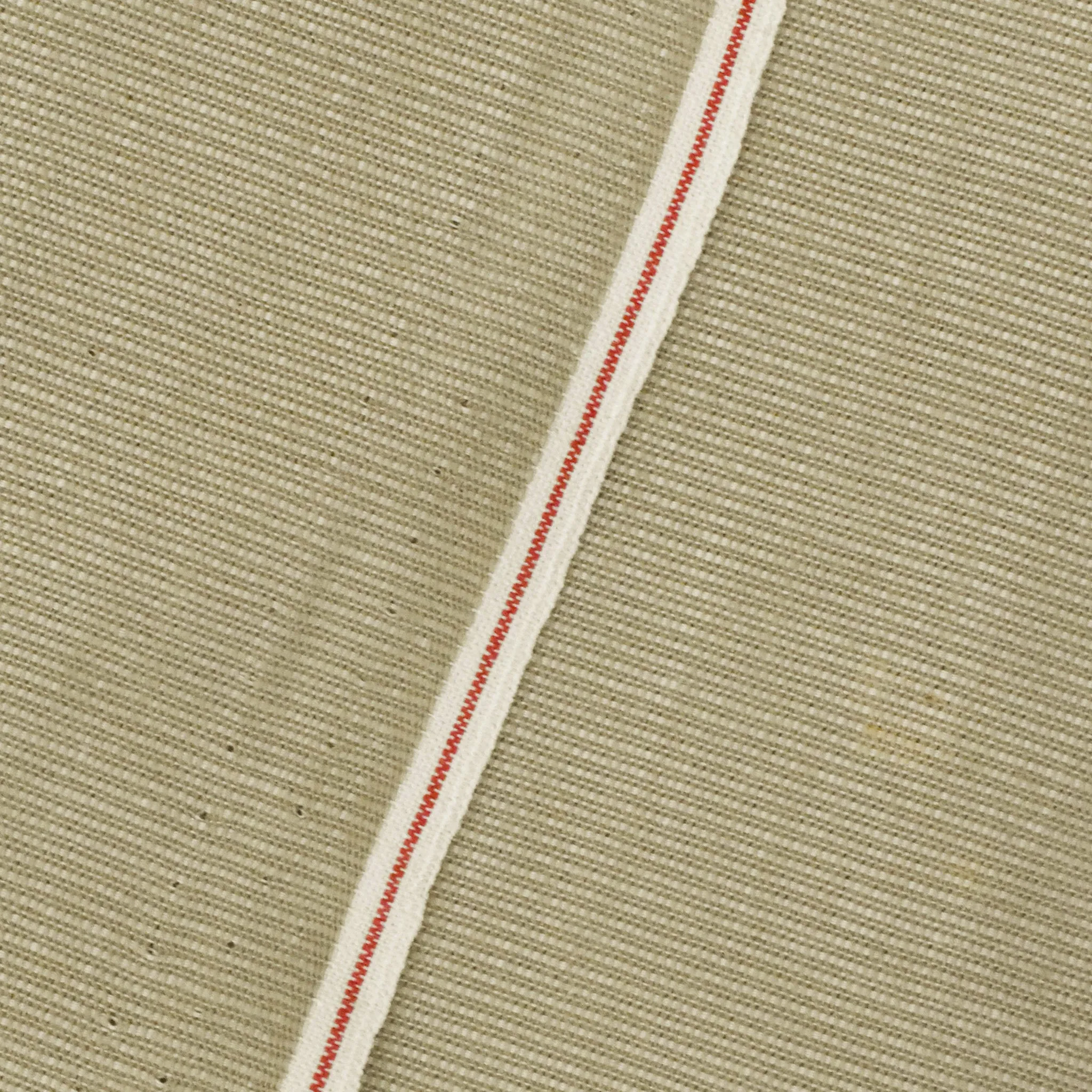 Khaki Beige Japanese Selvedge Cotton Rib Woven Fabric