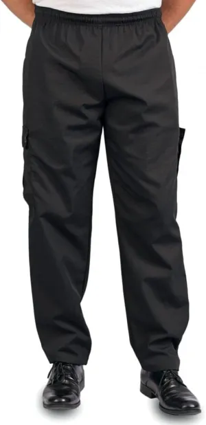 KNG Black Baggy Cargo Chef Pants for Men and Women  Drawstring Waist 4XL