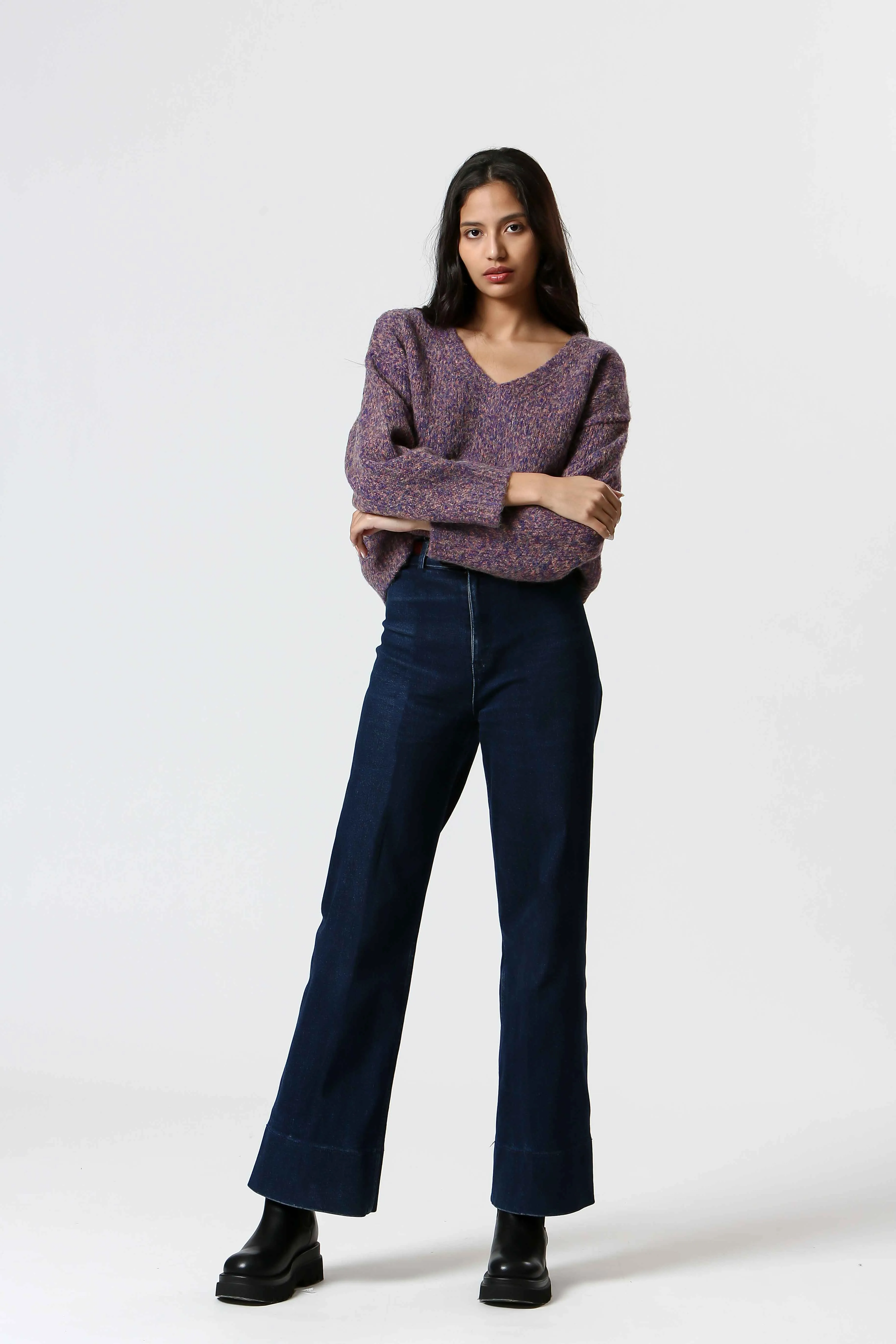 Korner Cozy Knit Sweater - Purples