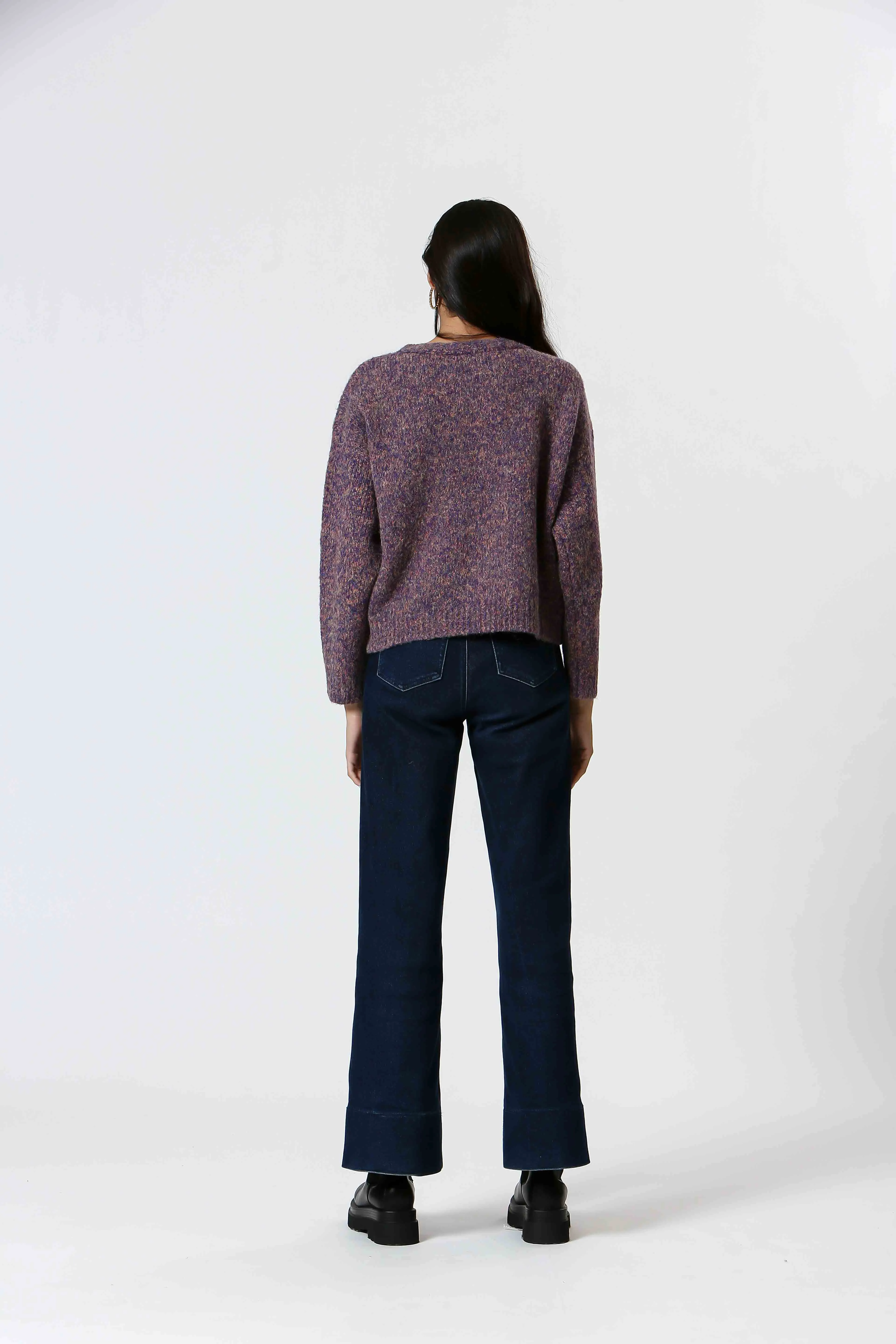 Korner Cozy Knit Sweater - Purples