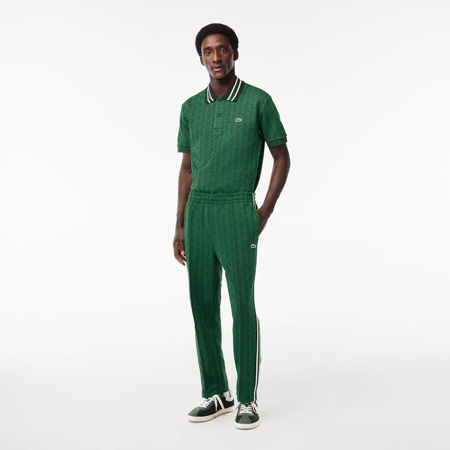 Lacoste Men's Vintage Fit Printed Monogram Track Pant