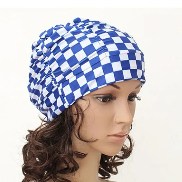 Ladies Swim Elastic Long Hair Swim Cap