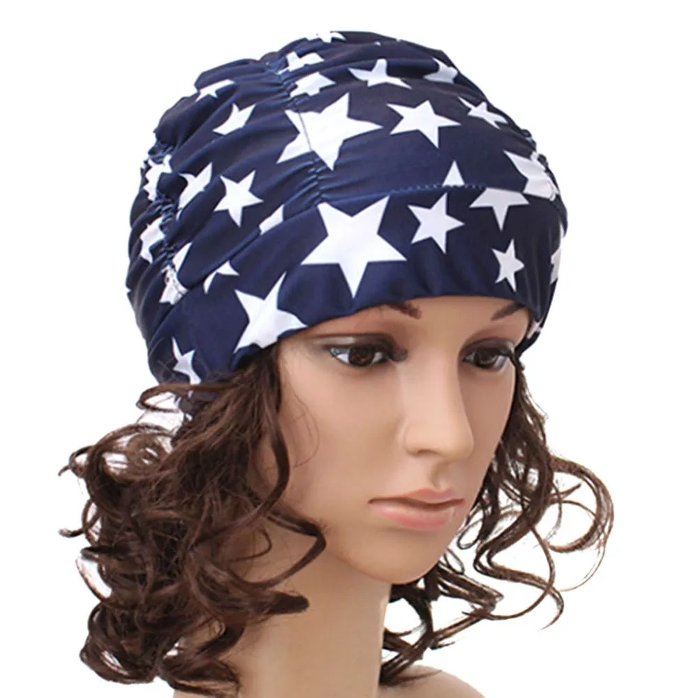 Ladies Swim Elastic Long Hair Swim Cap