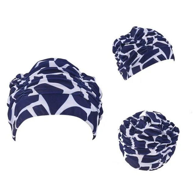 Ladies Swim Elastic Long Hair Swim Cap