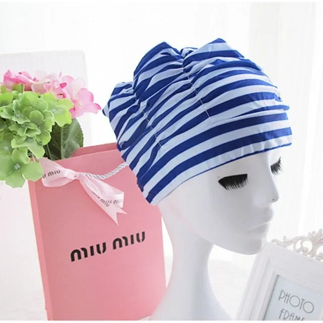 Ladies Swim Elastic Long Hair Swim Cap