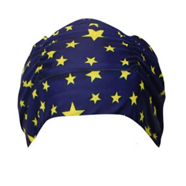 Ladies Swim Elastic Long Hair Swim Cap